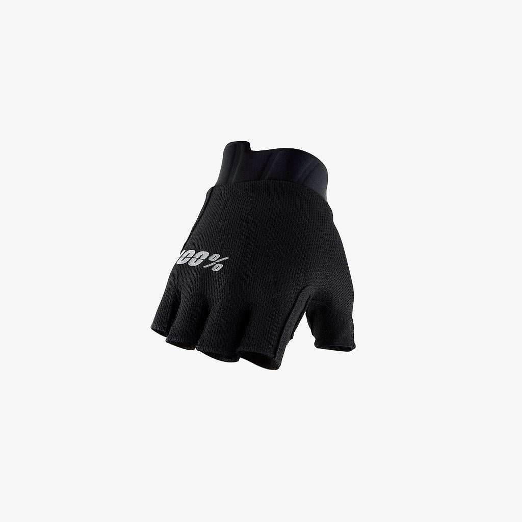 EXCEEDA Gel Short Finger Gloves Solid Black